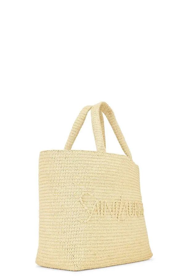 Saint Laurent Paris o1bcso1str0326 Size:OS/Raffia Tote Bag in Natural/Beige Size ONE SIZE - 3 Thumbnail