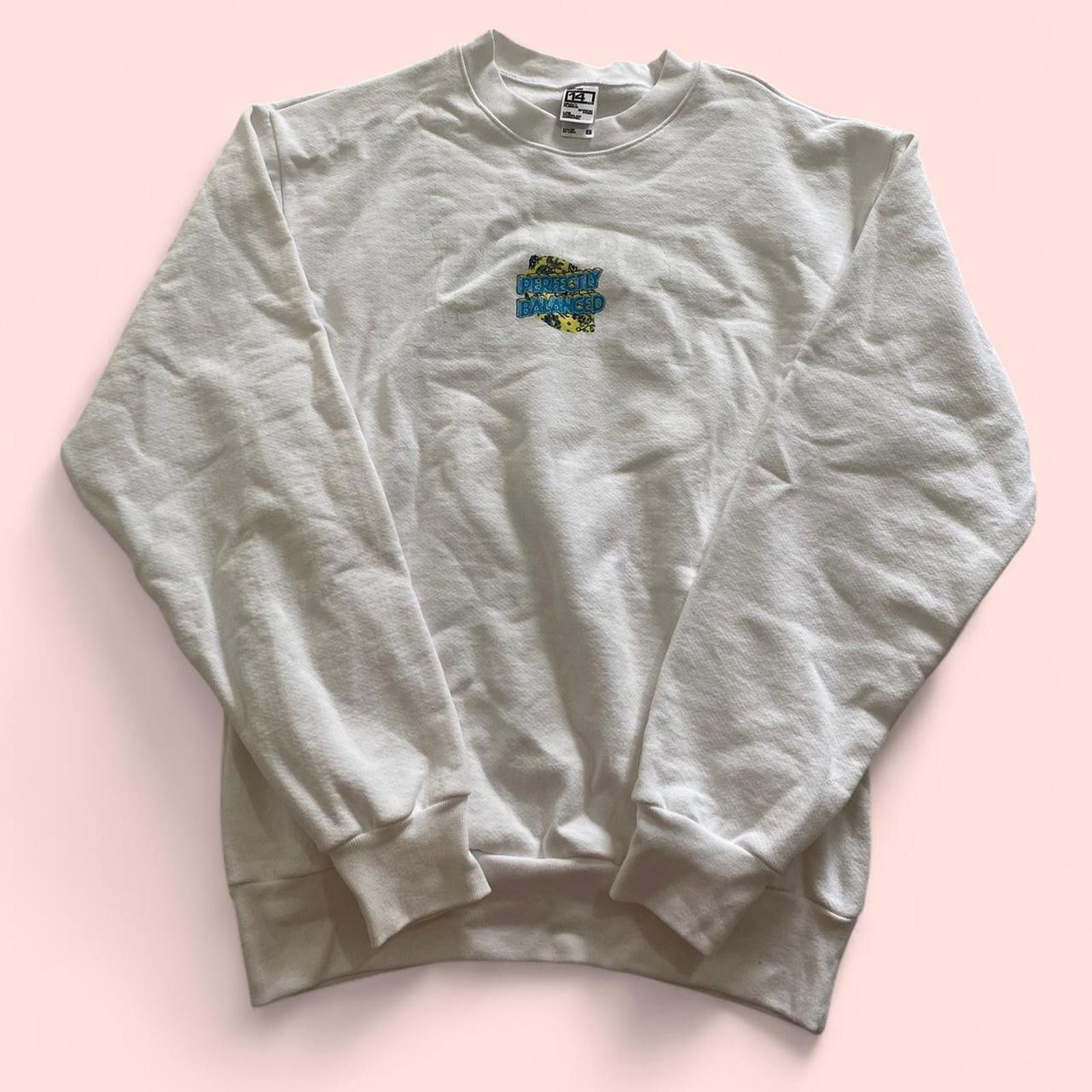 Los Angeles Apparel Heavyweight white crewneck sweatshirt with embroidered logo Size US S / EU 44-46 / 1 - 1 Thumbnail