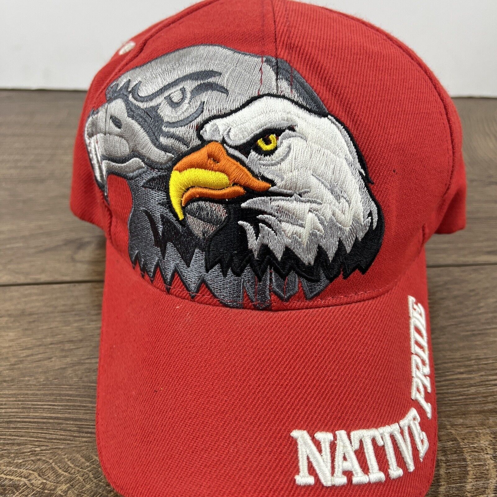 Other Native Pride Hat Bald Eagle Red Hat Adjustable Adult Size Ha Size ONE SIZE - 6 Thumbnail