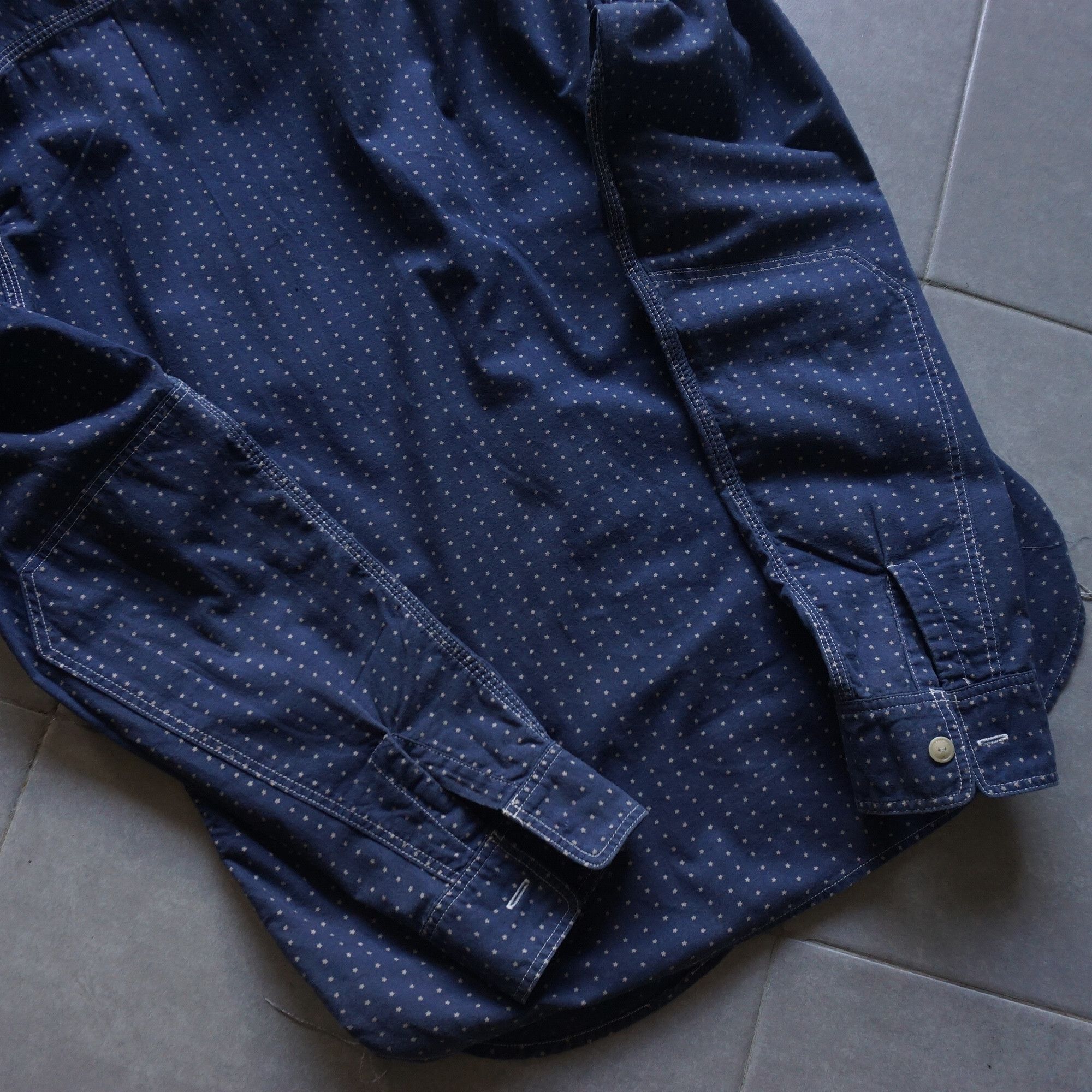 Japanese Brand × Pherrow's Pherrow indigo star work shirt Size US XL / EU 56 / 4 - 14 Thumbnail