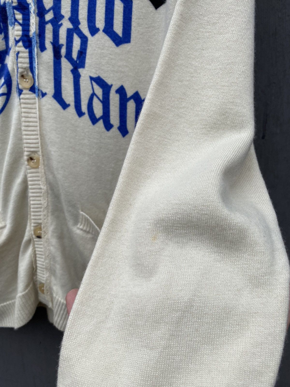 John Galliano × Vintage John Galliano wool cardigan back two face print size L Rare Size US L / EU 52-54 / 3 - 5 Thumbnail