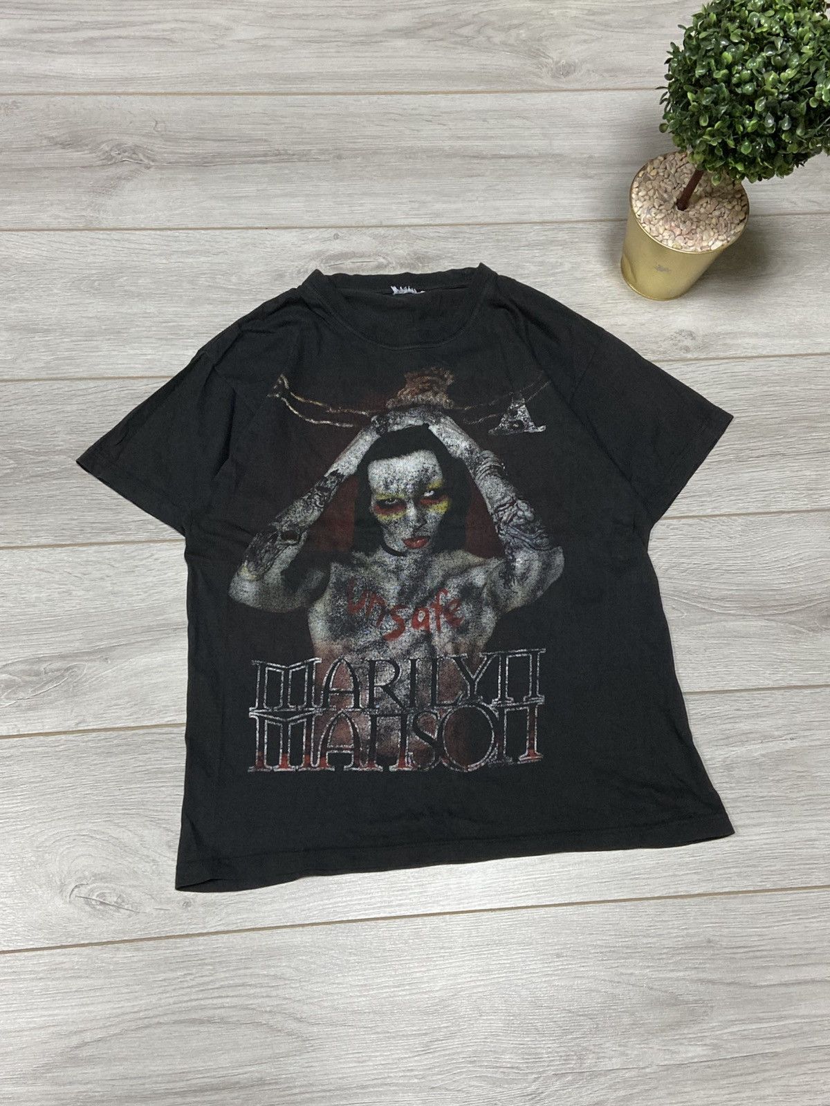 Band Tees Marilyn Manson unsafe 2002 vintage t-shirt Size US L / EU 52-54 / 3 - 2 Thumbnail