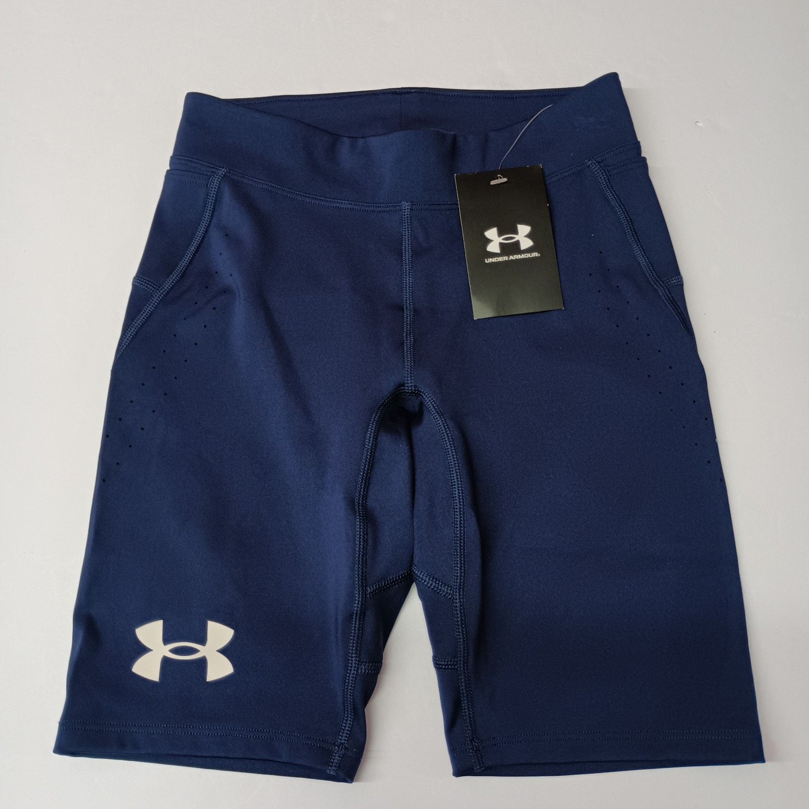 Under Armour Under Armour Men's Speedpocket Half Tights Shorts Sz XS Blue Size US 26 / EU 42 - 1 Thumbnail