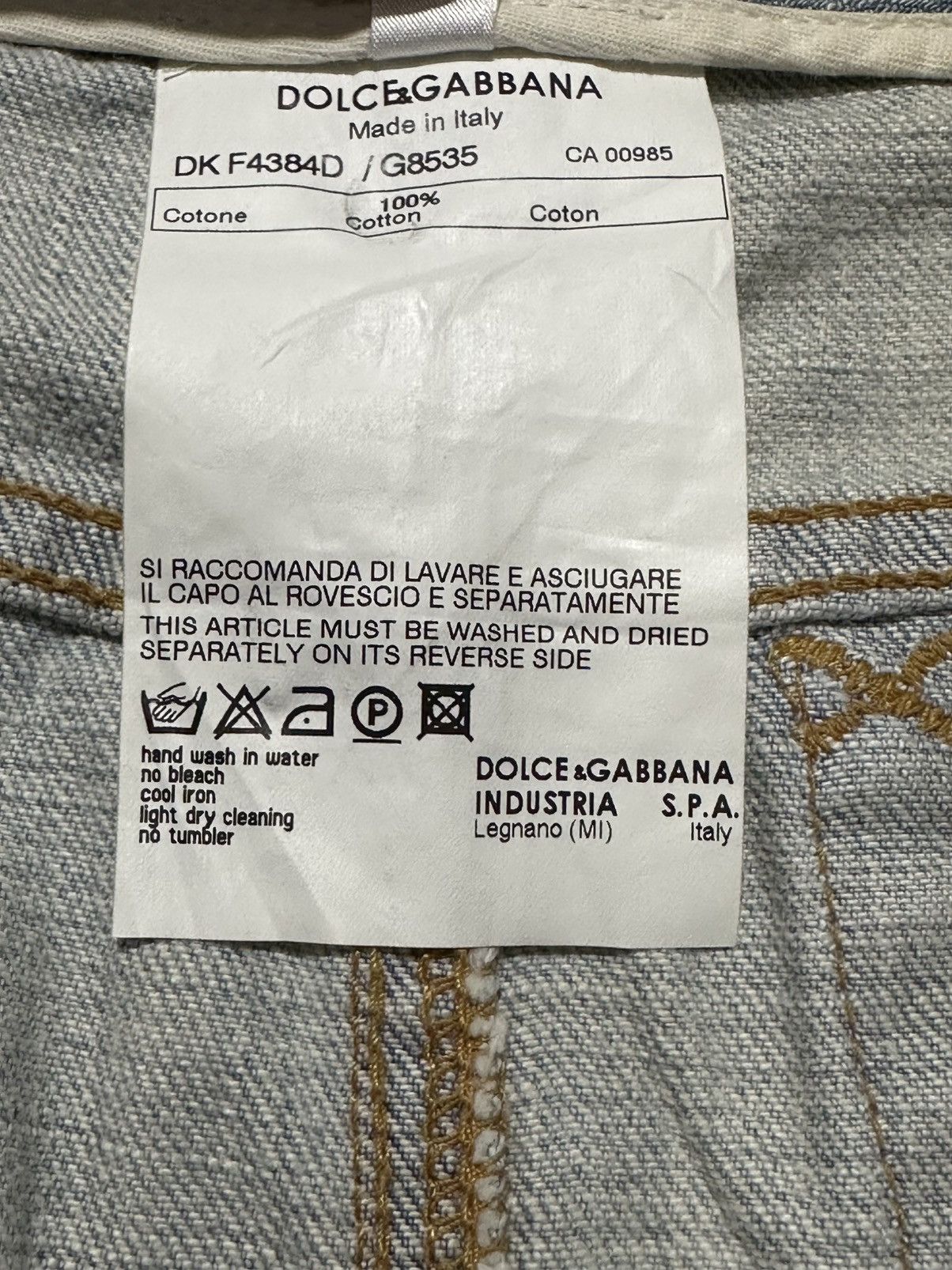 Dolce & Gabbana Dolce & Gabbana distressed-effect denim mini skirt Size 30" / US 8 / IT 44 - 6 Thumbnail