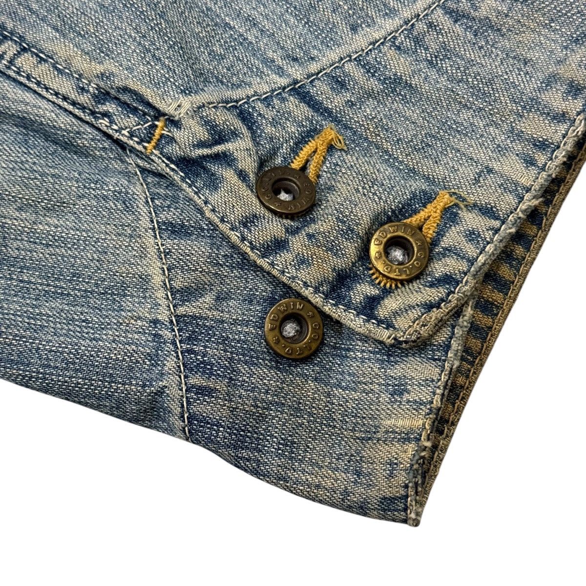 Edwin Vintage Edwin Chore Worker Distressed Denim Jacket Size US M / EU 48-50 / 2 - 20 Thumbnail