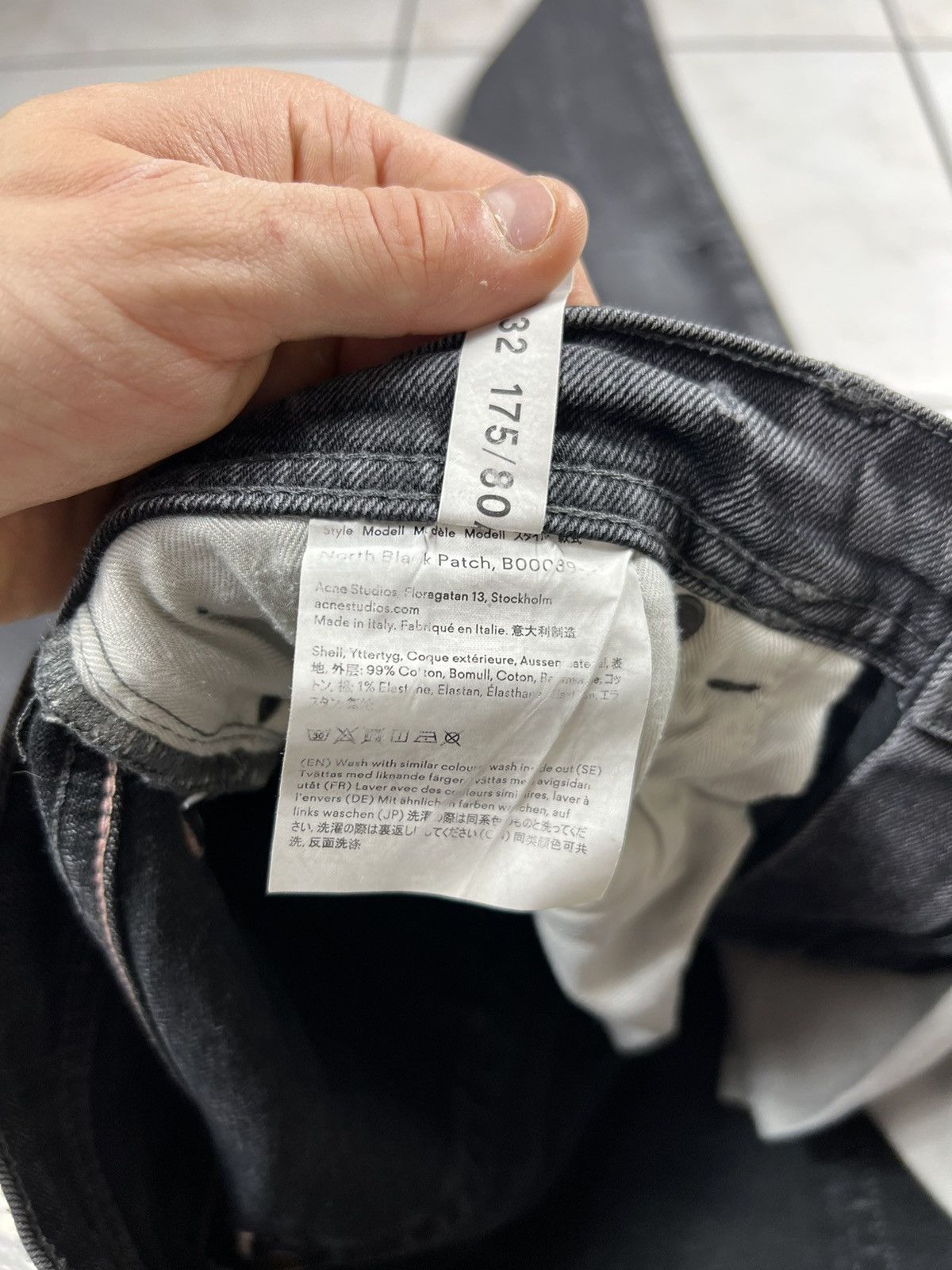 Acne Studios Acne Studios bla konst north black patch jeans patchwork Size US 29 - 22 Thumbnail