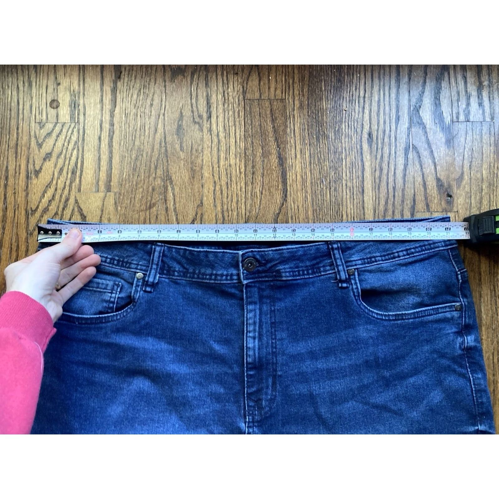 Vintage The Perfect Jean NYC Jeans Slim 42x28 Blue Denim 5 Pocket Stretch Mens Straight Regular Fit Mens Size US 42 / EU 58 - 5 Thumbnail