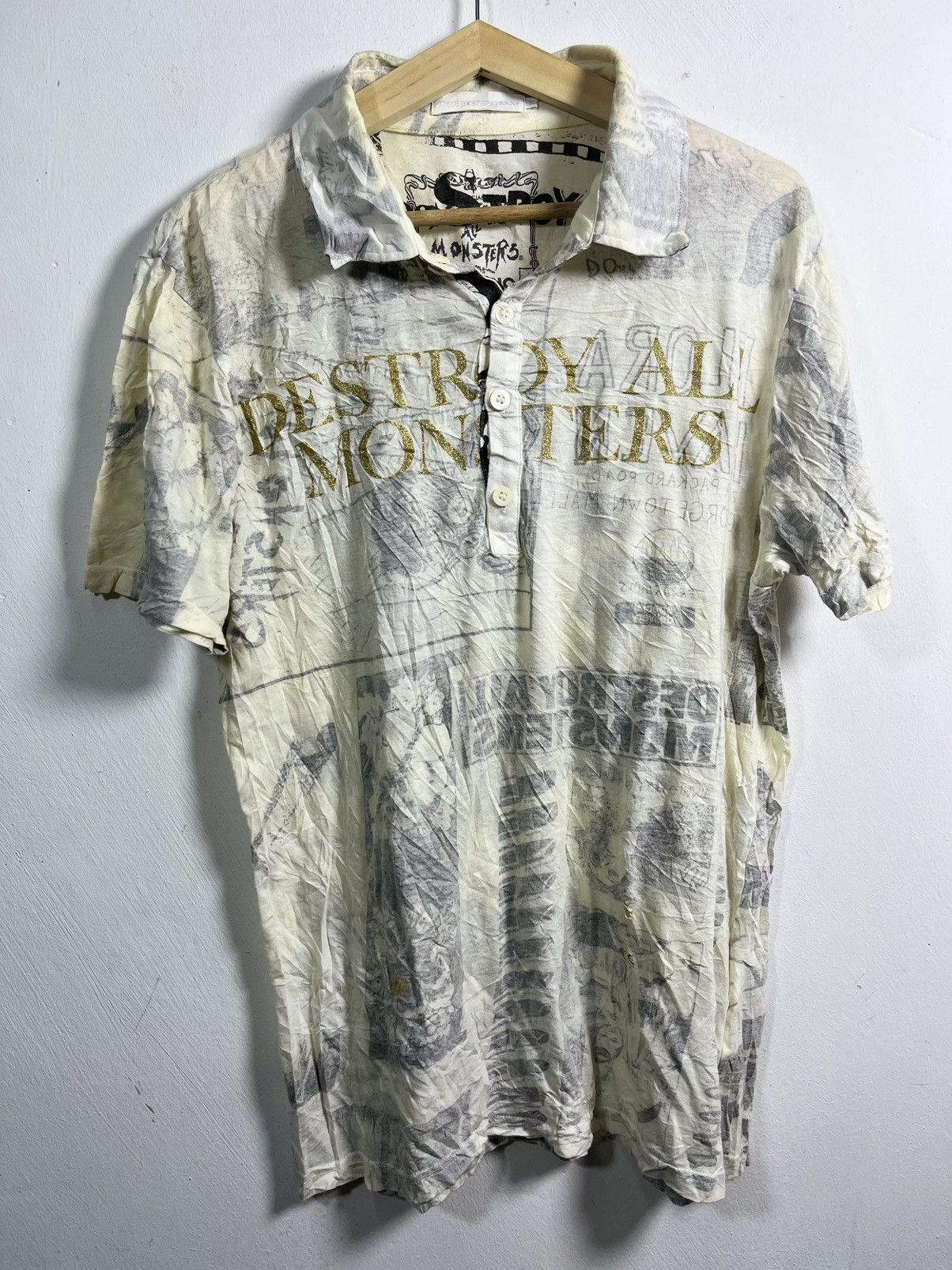 Hysteric Glamour Rare Hysteric Glamour Destroy All Monsters Shirt Size US M / EU 48-50 / 2 - 1 Thumbnail