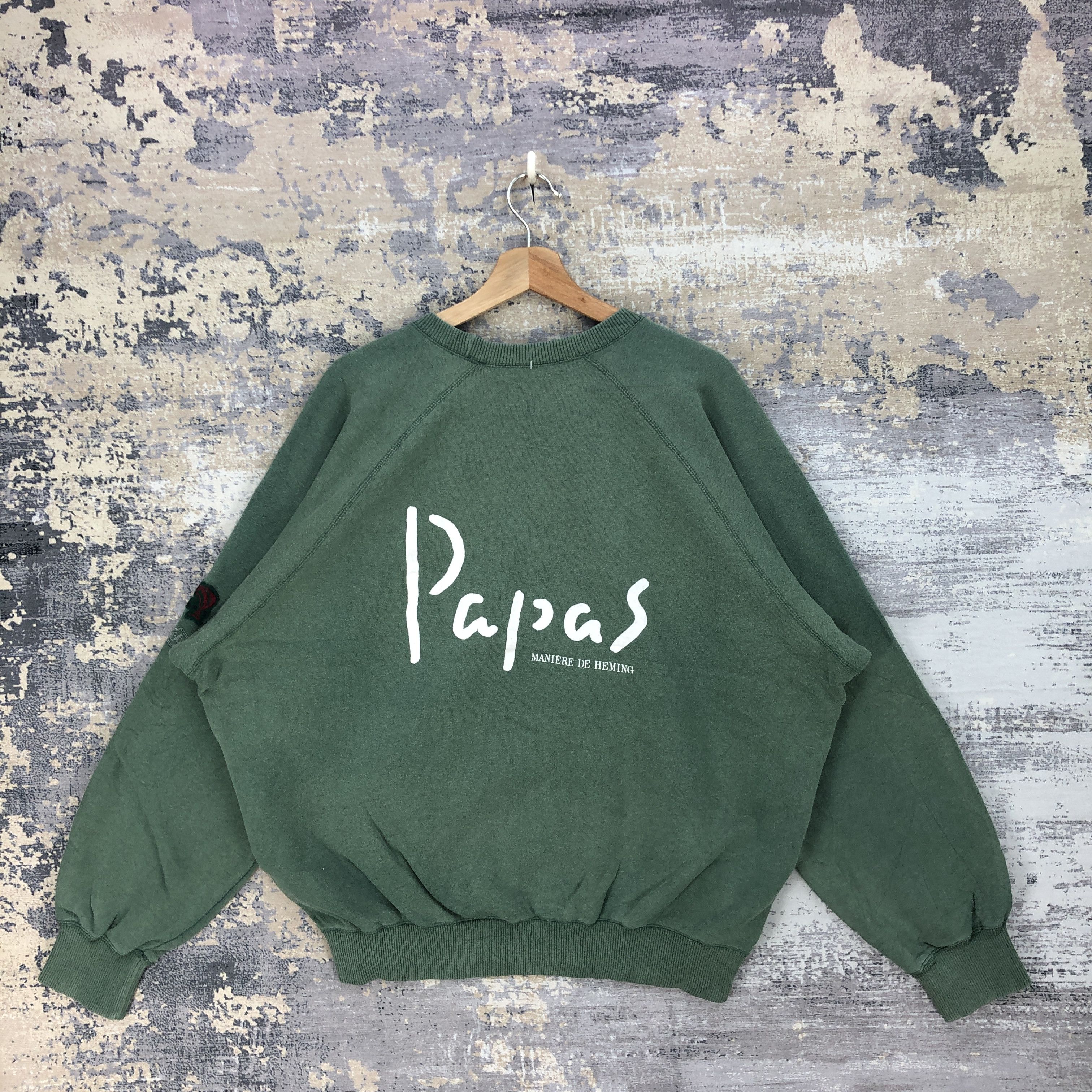Japanese Brand × Vintage Vintage 90s Papas Maniere De Heming Japan Sweater Sweatshirt Size US XL / EU 56 / 4 - 2 Thumbnail