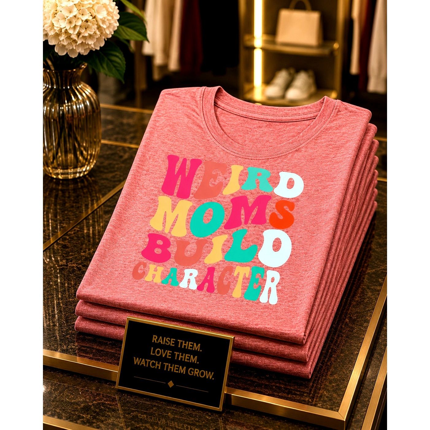 Other Weird Moms Build Character T-Shirt Rose Gold size 12 Size XL / US 12-14 / IT 48-50 - 1 Thumbnail