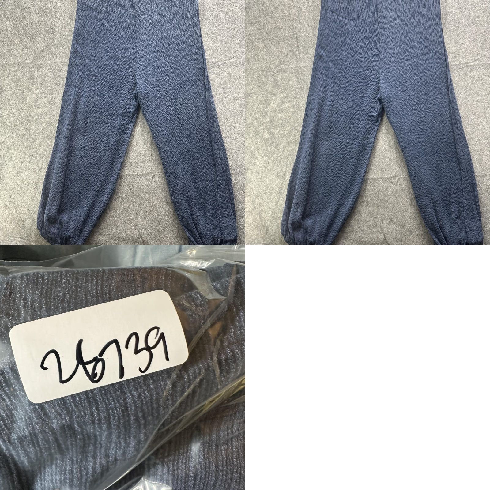 Vintage Bryn Walker Pants Womens Small Blue Textured Knit Jogger Cuffed Pull On USA Size 28" / US 6 / IT 42 - 10 Thumbnail