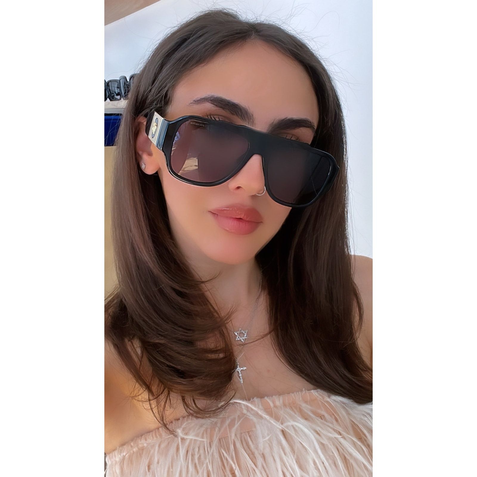 Versace NEW Versace VE4436U Polarized Black Aviator Sunglasses Size ONE SIZE - 2 Thumbnail