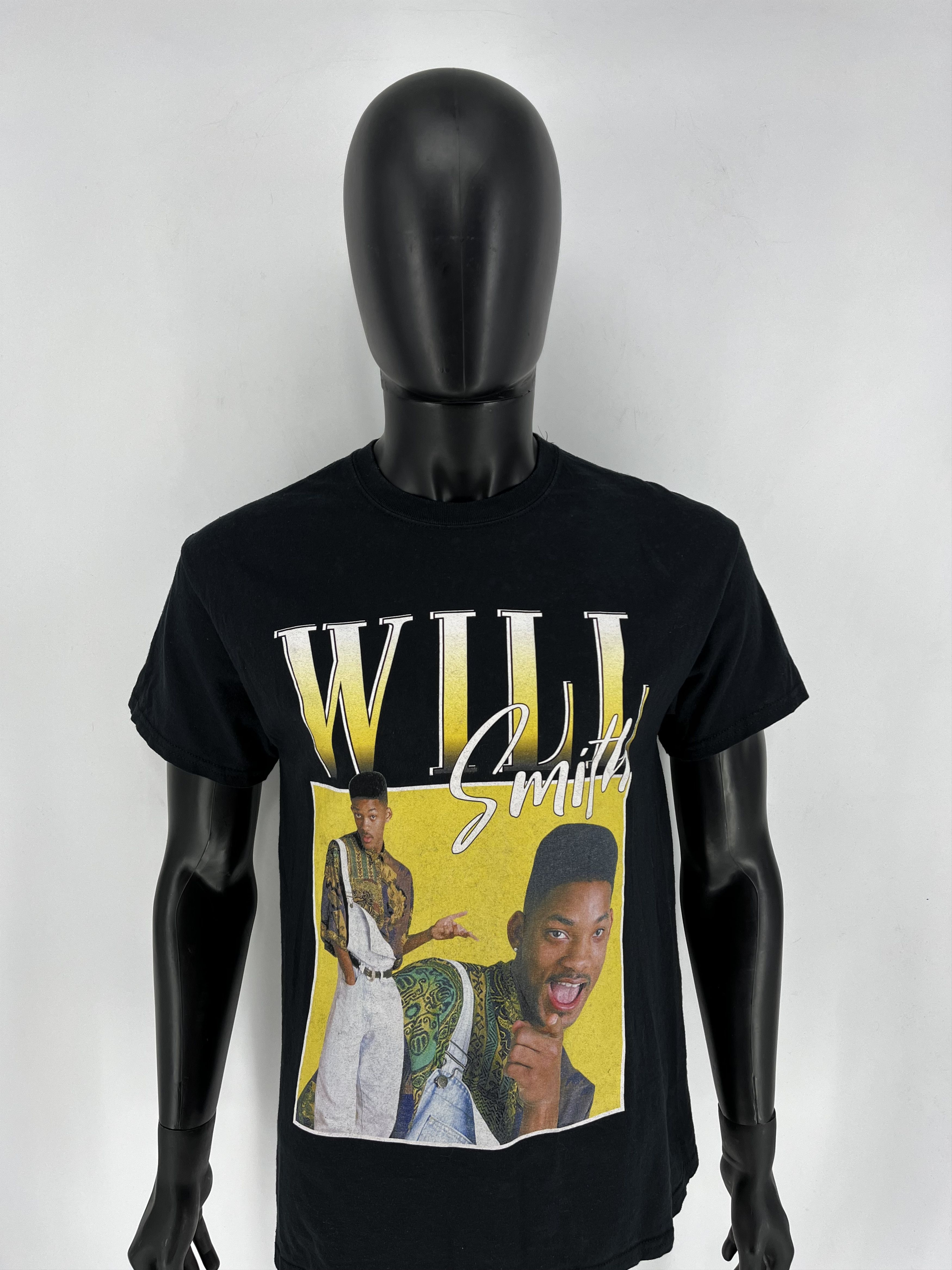 Vintage WILL SMITH Shirt Adult Black Graphic Fresh Prince Cotton Size US M / EU 48-50 / 2 - 6 Thumbnail