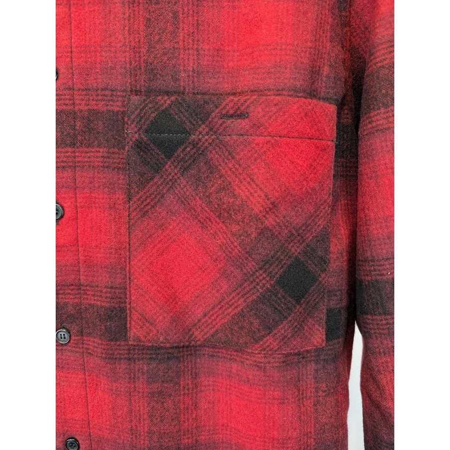 Saint Laurent Paris o1rshd1 Checked Button Up Shirt in Red/Black Size US M / EU 48-50 / 2 - 6 Thumbnail