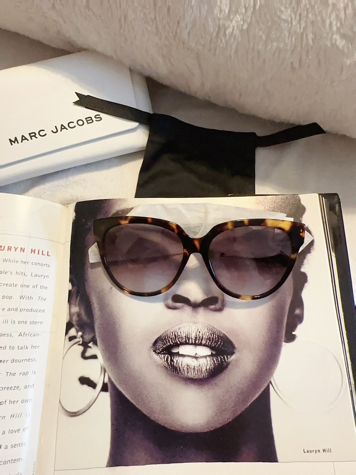 Marc Jacobs Marc Jacobs Havana Rounded Sunglasses Grey Gradient Lens Size ONE SIZE - 6 Thumbnail