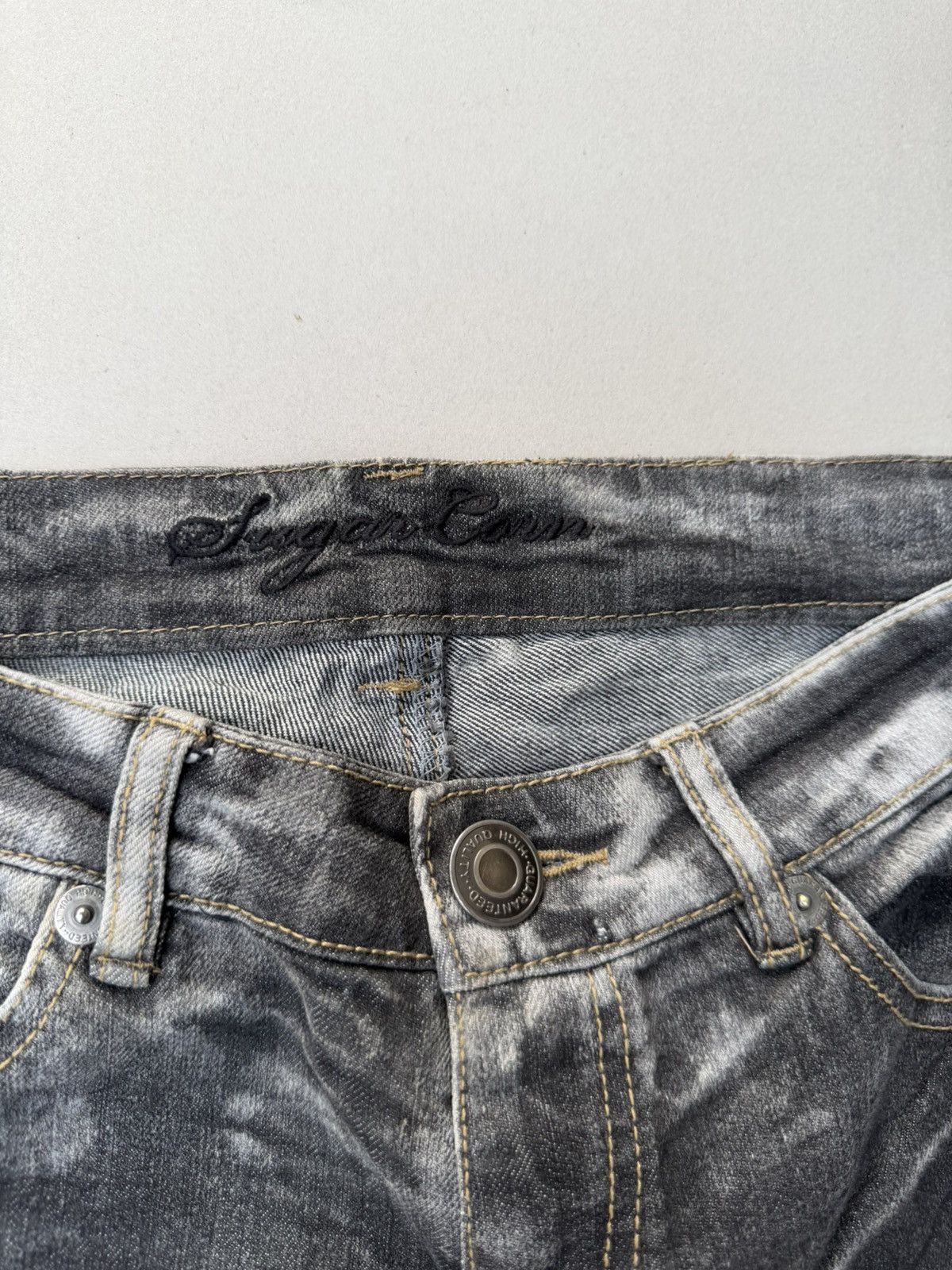 Japanese Brand lace up flare jeans Size US 27 - 2 Thumbnail