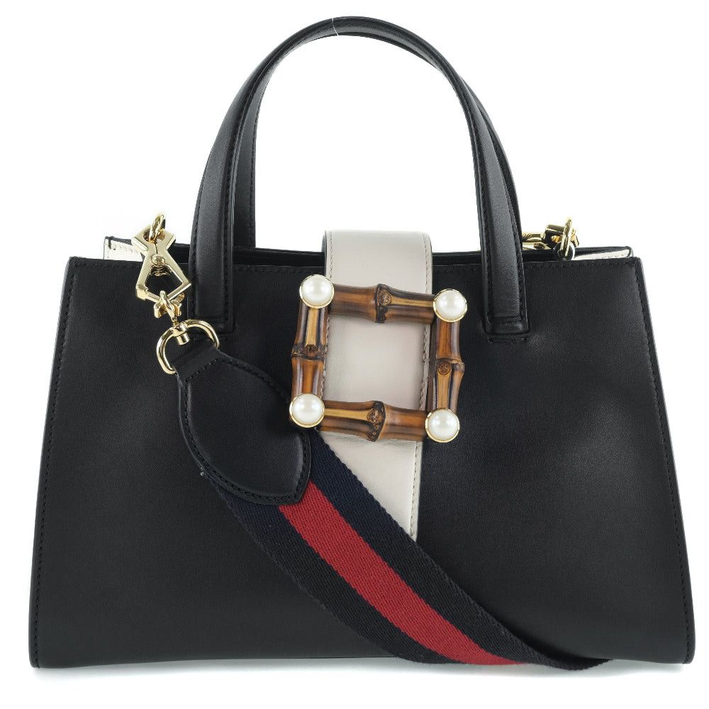 image of Gucci Nimfair Black Pony-Style Calfskin Handbag (Pre-Owned), Women's