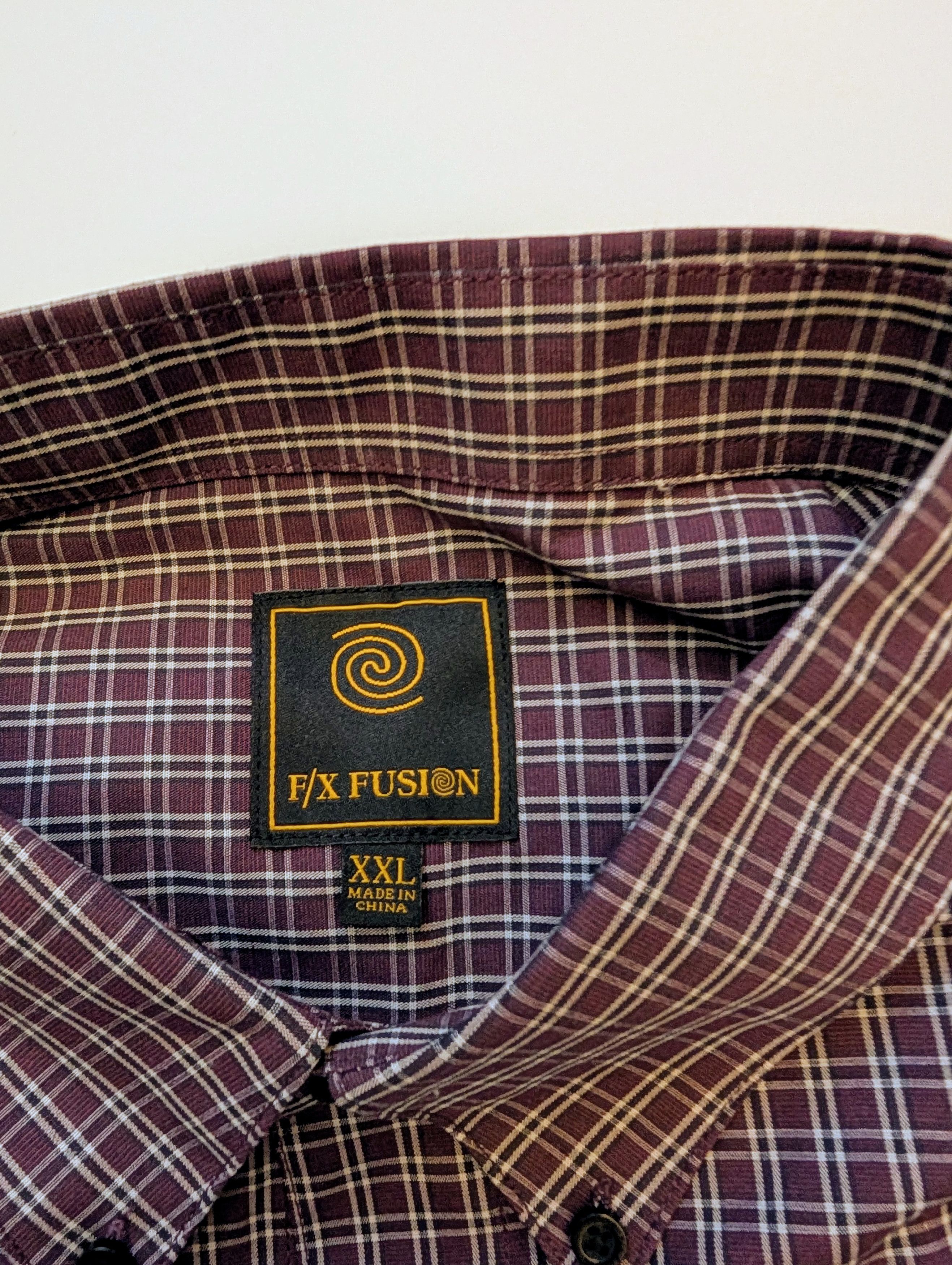 Other F/X Fusion Men's - Burgundy Check Shirt - XXL Size US XXL / EU 58 / 5 - 2 Thumbnail