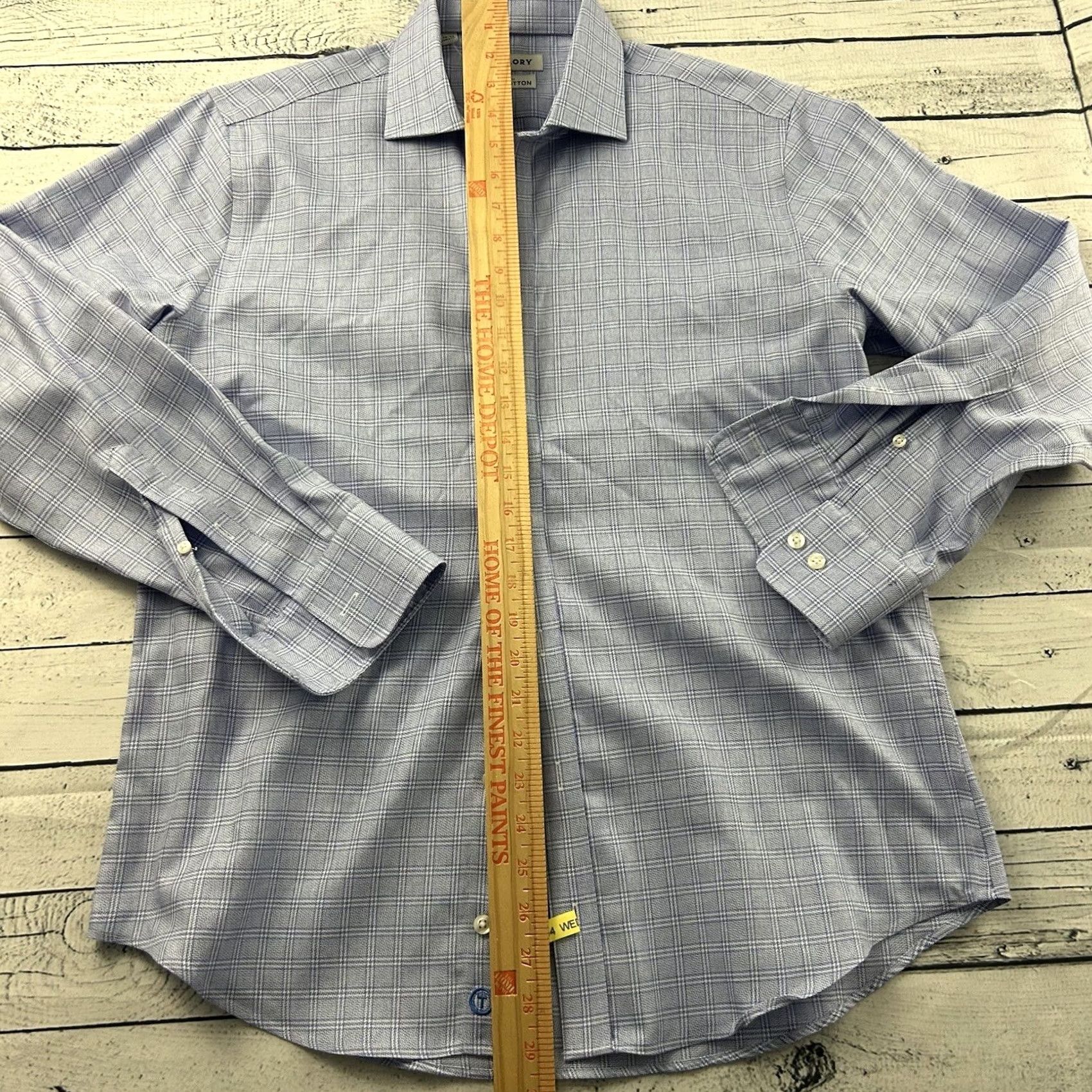 Vintage Twillory Non Iron Tailored Long Sleeve Button Front Shirt Mens 16 Blue Size US L / EU 52-54 / 3 - 3 Thumbnail