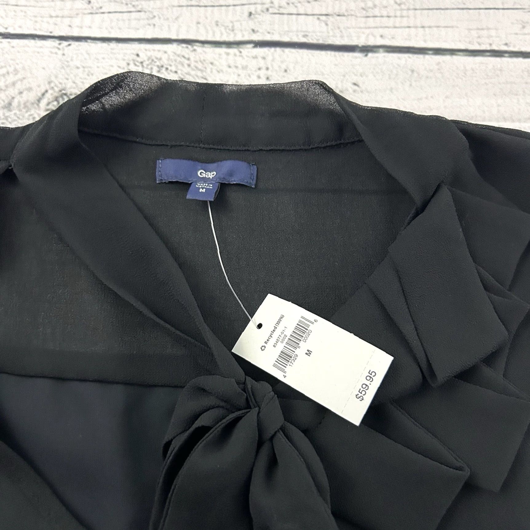 Gap VINTAGE GAP Tank Shirt Women's M Black Sheer Sleeveless Top Size M / US 6-8 / IT 42-44 - 3 Thumbnail