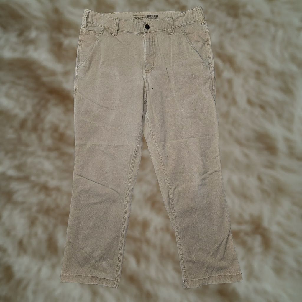 Carhartt Carhartt Pants Mens 32x30 Beige Rugged Flex Relaxed Fit Carpenter Workwear Size US 32 / EU 48 - 1 Thumbnail