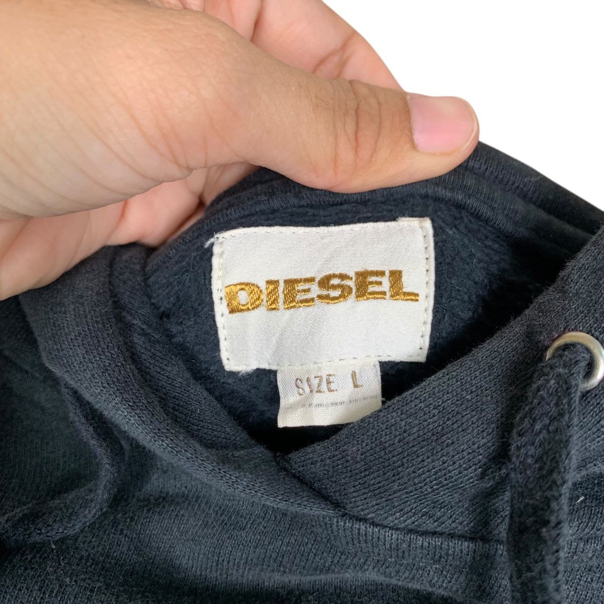 Diesel DIESEL All Black Big Logo Pullover Hoodies #1485-C67 Size US L / EU 52-54 / 3 - 13 Thumbnail
