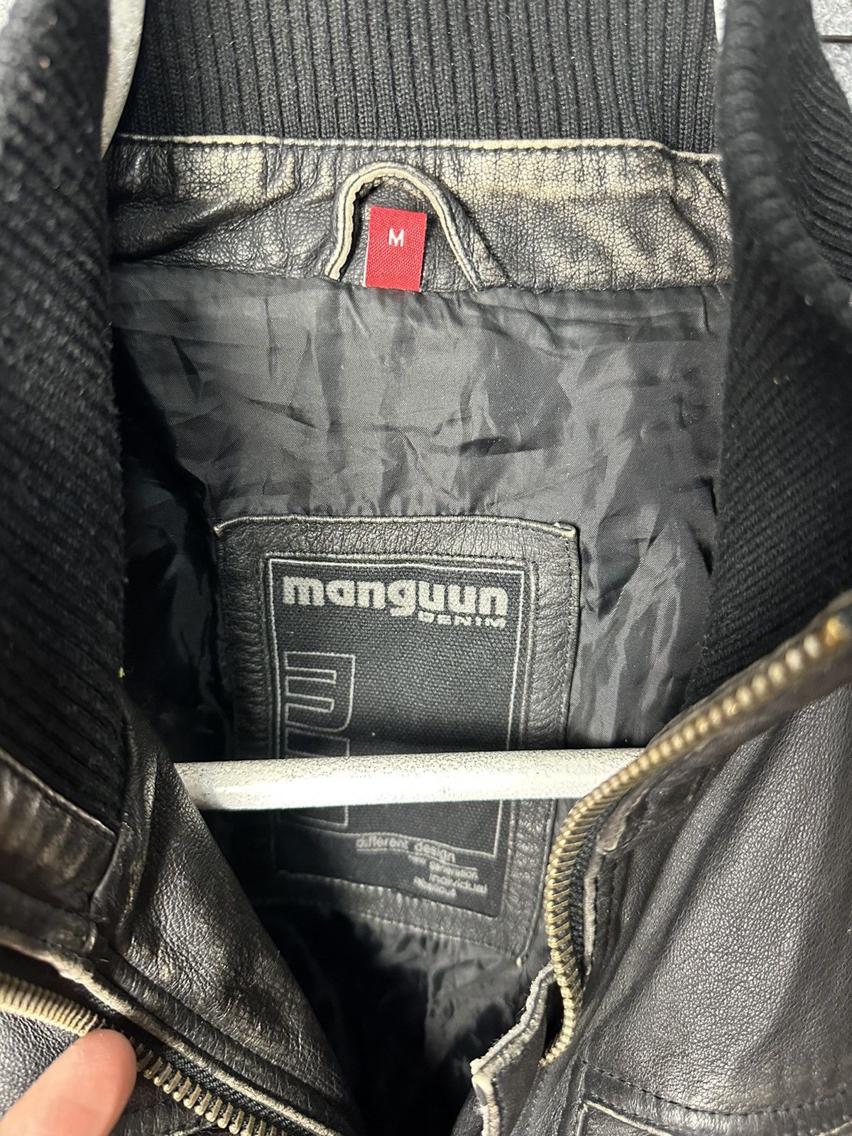 Genuine Leather Manguun Streetwear Elastic Hem Genuine Leather Jacket Size M Size US M / EU 48-50 / 2 - 2 Thumbnail