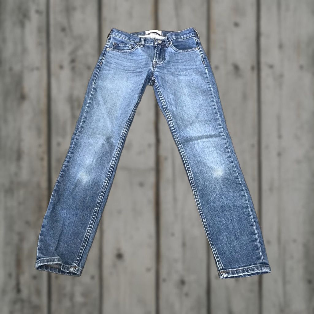 Everlane Everlane Jeans Womens 24 Waist Mid Rise Ankle Skinny Cotton Blue Stretch Denim Size 42" / US 20 - 1 Thumbnail