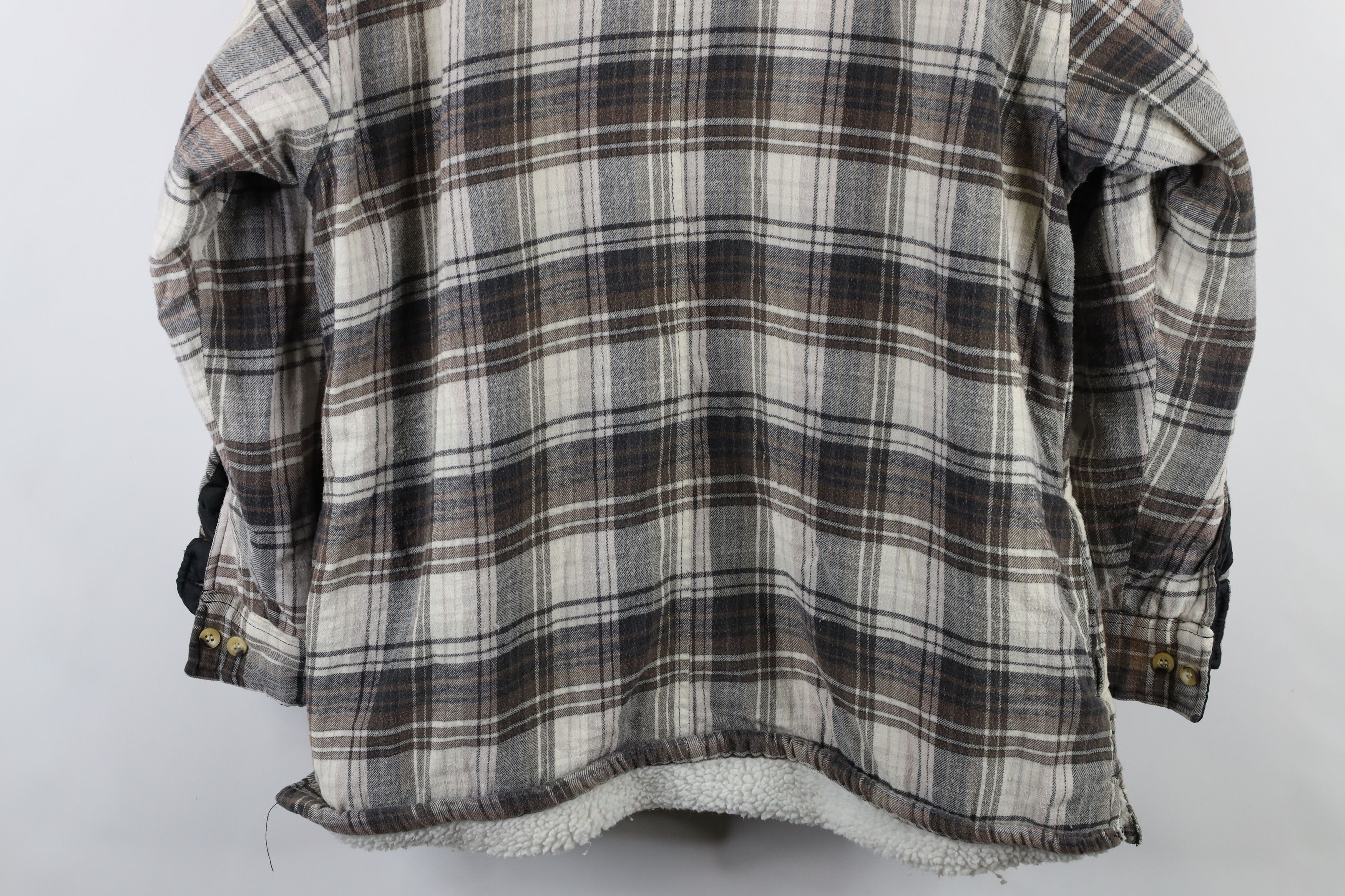 Vintage Vintage 90s Streetwear Fleece Lined Flannel Shirt Jacket Size US L / EU 52-54 / 3 - 15 Thumbnail