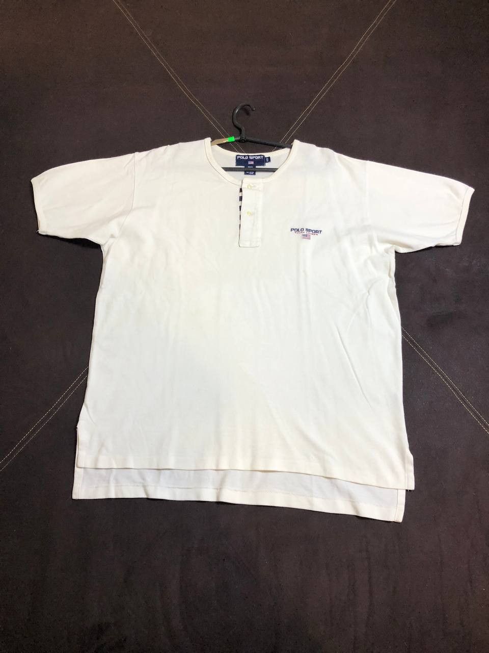 Polo Ralph Lauren Vtg 90s Polo Sport Ribbed Knit Pullover Shirt Short Sleeve Size US M / EU 48-50 / 2 - 1 Thumbnail
