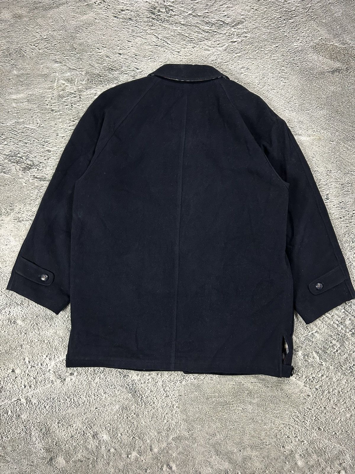 Burberry Burberrys coat navy vintage nova check Burberry wool Size US XL / EU 56 / 4 - 12 Thumbnail