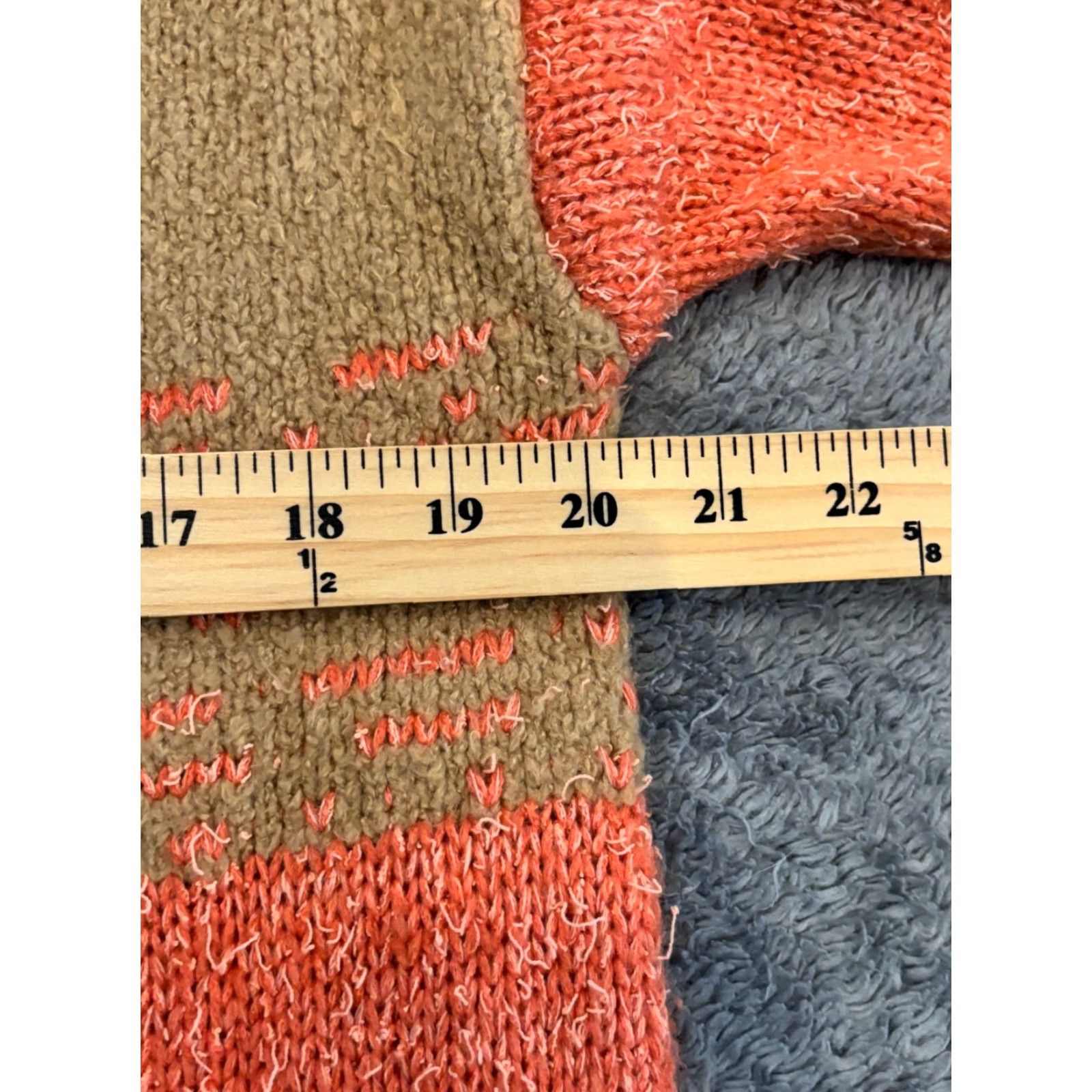 Anthropologie VINTAGE Anthropologie Pilcro Rugby Tunic Striped Orange Sweater Size Small Fuzzy Mens? Womens? Size S / US 4 / IT 40 - 3 Thumbnail