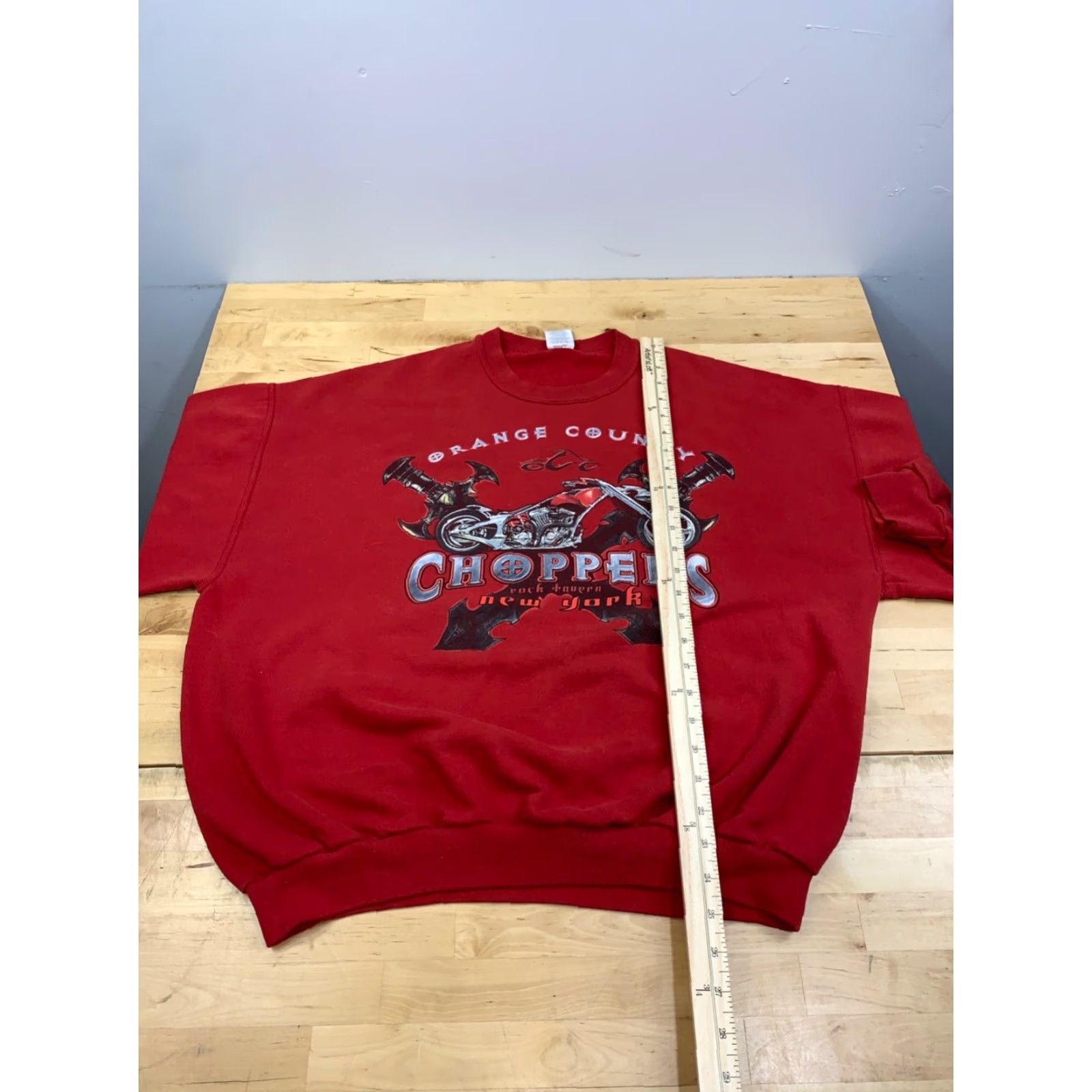 Jerzees VINTAGE Orange County Choppers Sweatshirt XL Red Pullover Bike Motorcycle 10954 Jerzees Crew Neck Graphic Print Men Sweatshirt Pullover All Seasons Size US XL / EU 56 / 4 - 6 Thumbnail