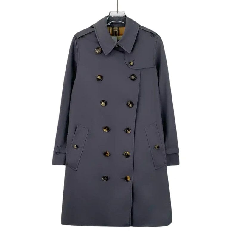 Burberry Burberry Women's Dark Blue Cotton Trench Coat Size XS / US 0-2 / IT 36-38 - 1 Thumbnail