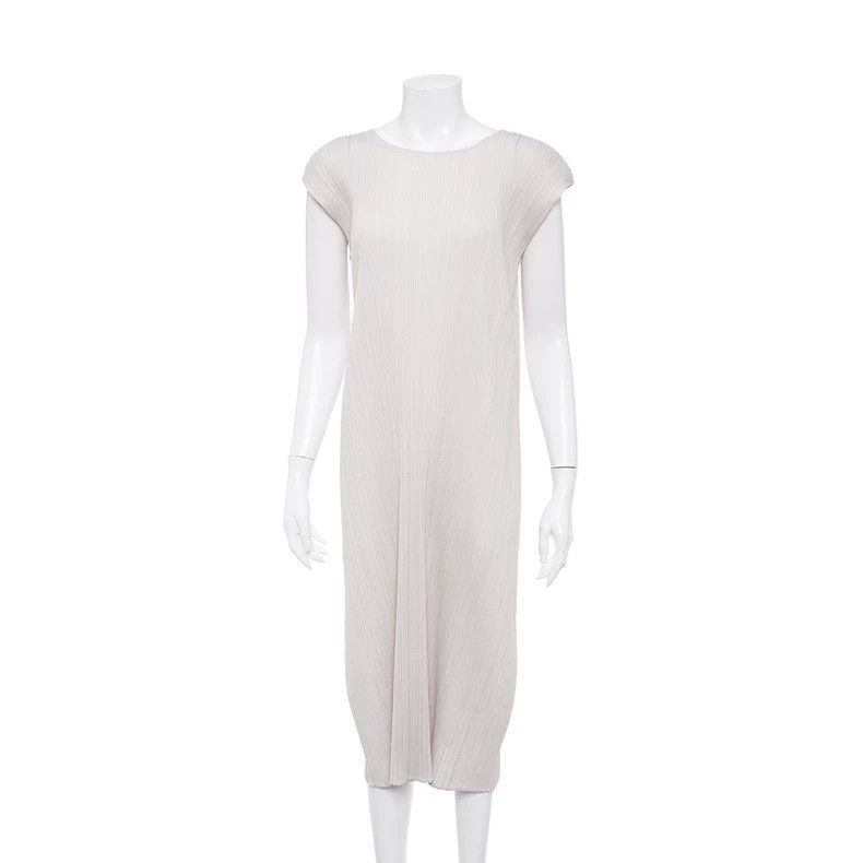 Issey Miyake Issey Miyake size:3 Beige pleated dress Size S / US 4 / IT 40 - 1 Thumbnail