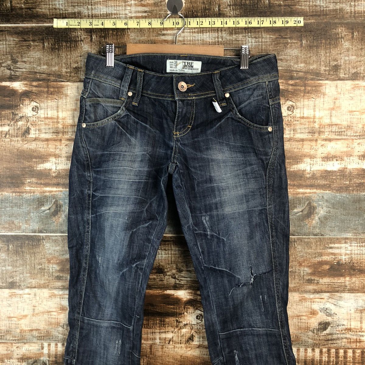 Japanese Brand TRF Denim Distressed Denim Pants #A2113 Size 28" / US 6 / IT 42 - 4 Thumbnail