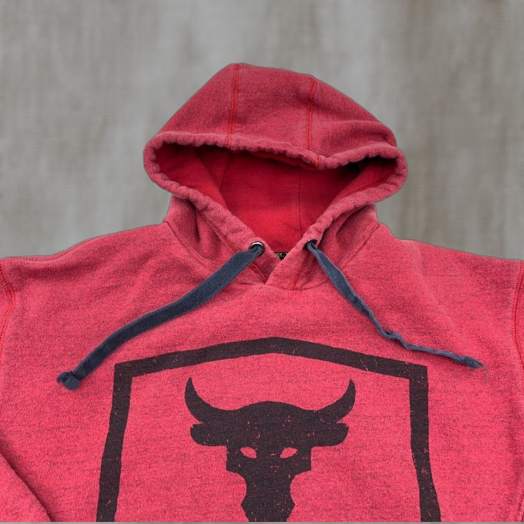 Under Armour Under Armour Hoodie Men Small Red Black Project Rock Sweatshirt Pullover Graphic Logo Pockets All Seasons Winter Size US S / EU 44-46 / 1 - 1 Thumbnail