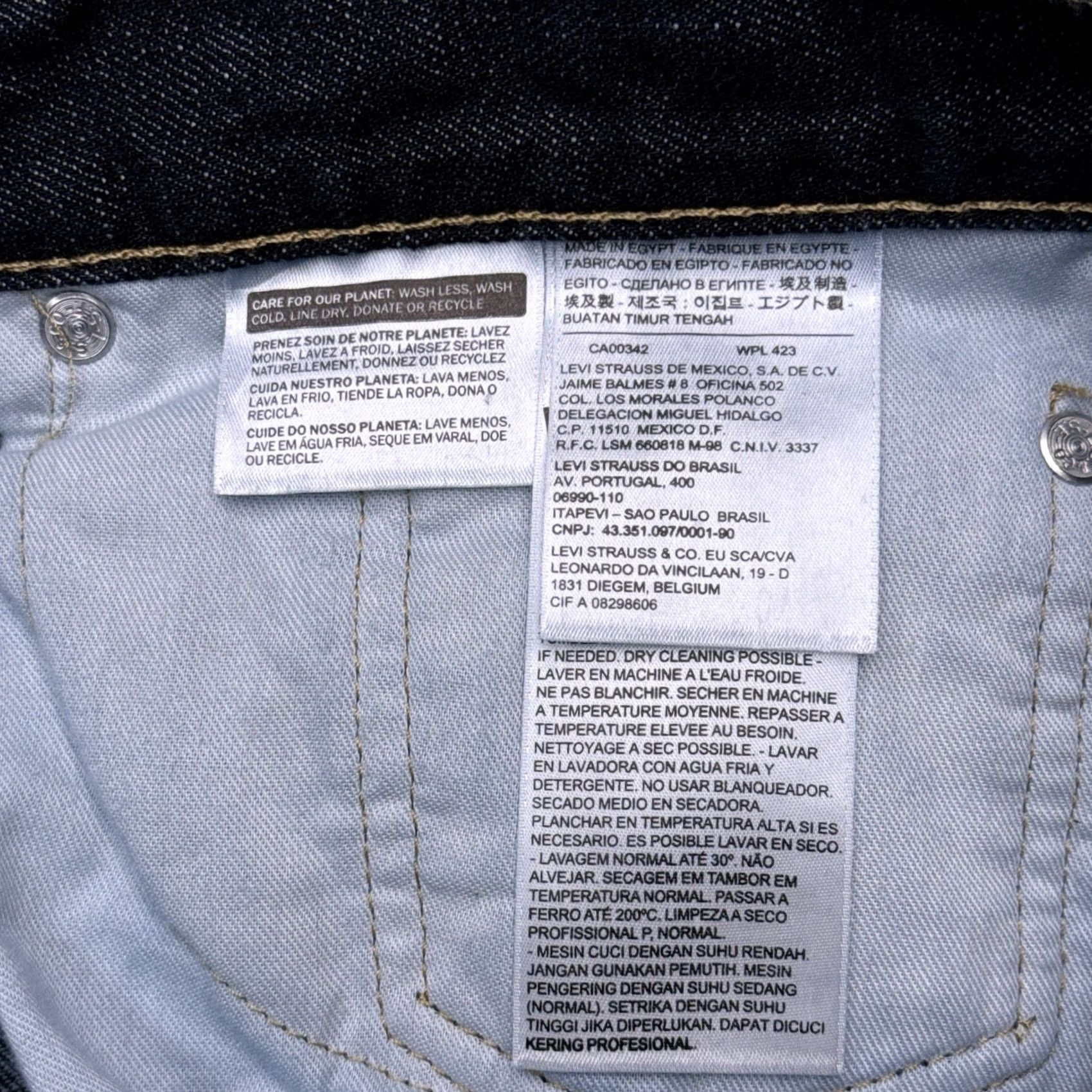 Levi's Levi's 505 Jeans Mens 36x34 Straight Regular Mid Rise Denim Blue 5-Pocket Belt Loops Cotton Regular Inseam 34 Size US 36 / EU 52 - 5 Thumbnail