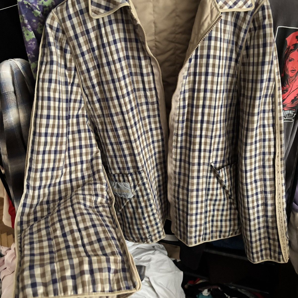Vintage Vintage Archive Aquascutum Quilted Check Jacket – Reversible Size US L / EU 52-54 / 3 - 3 Thumbnail