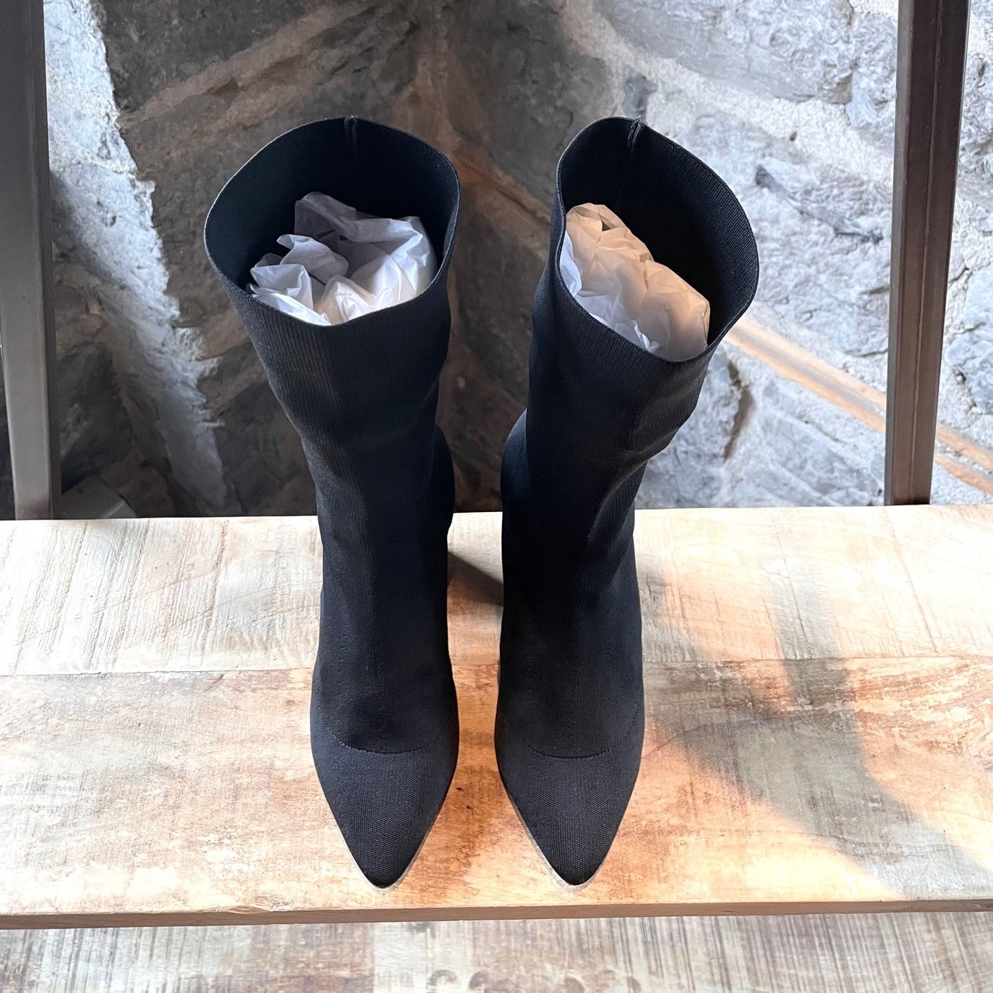 Yeezy Yeezy Season 4 Black Sock Heeled Booties Size US 8.5 / IT 38.5 - 2 Thumbnail