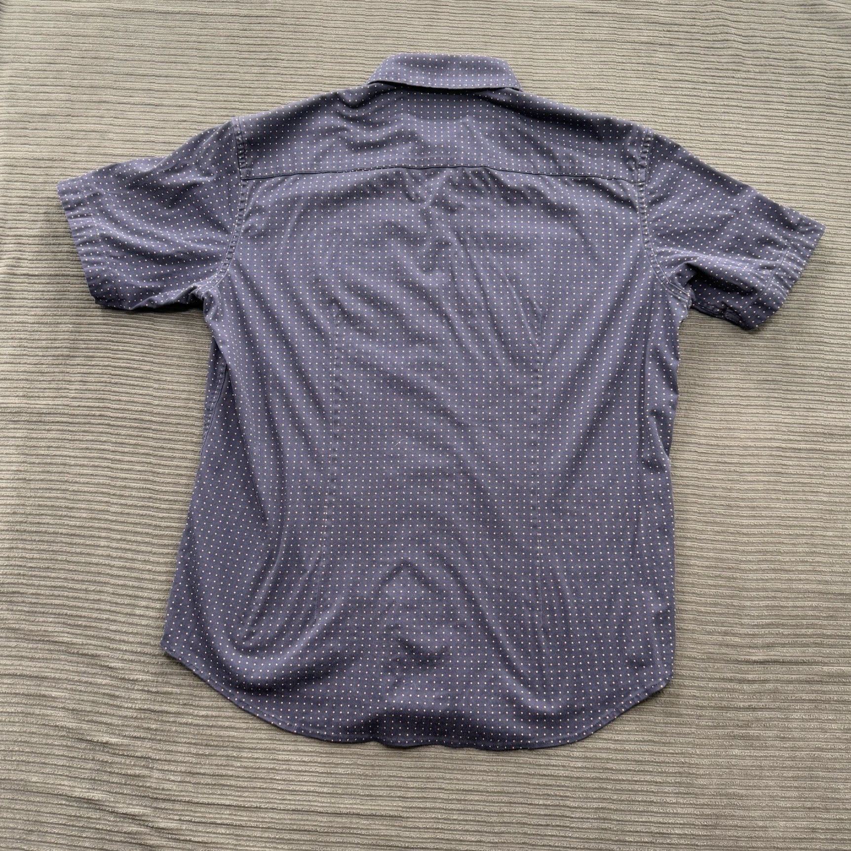 Buttero Butter Cloth Shirt Men XL Polka Dot Cotton Short Sleeve Button Up Preppy Size US XL / EU 56 / 4 - 2 Thumbnail