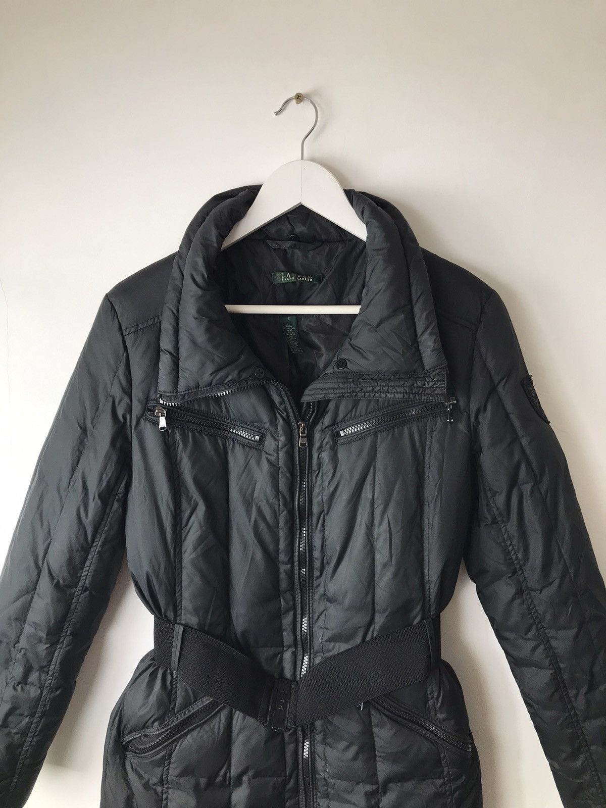 Polo Ralph Lauren Polo Ralph Lauren Black Belted Lux Basic Down Jacket Size S / US 4 / IT 40 - 6 Thumbnail
