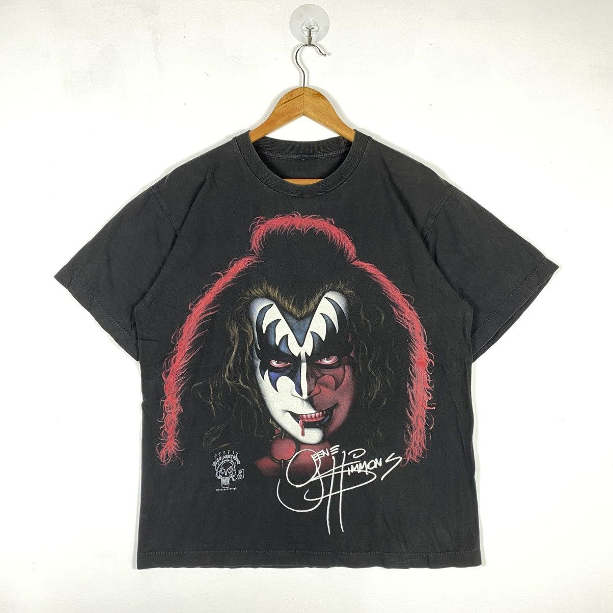 Band Tees Vintage 90's KISS Gene Simmons Big Face Portrait Tee Size US L / EU 52-54 / 3 - 2 Thumbnail