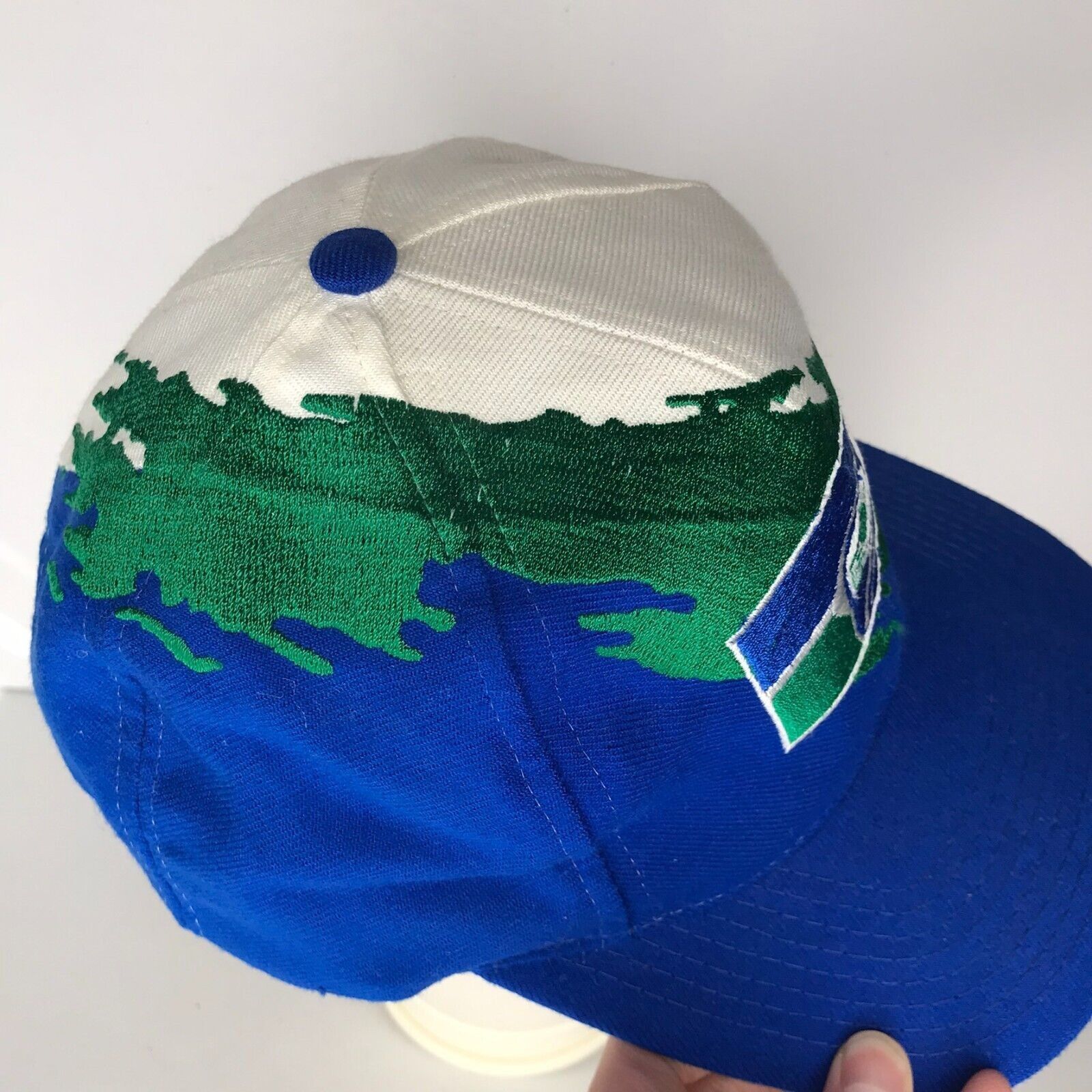 Pro Line Vintage 90s Seattle Seahawks Pro Line Splash Snapback Hat Size ONE SIZE - 5 Thumbnail