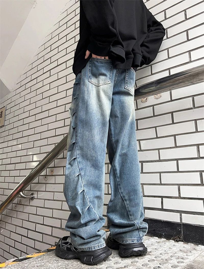 Jean × Vintage Y2k washed faded damaged flared bootcut jeans Size US 29 - 6 Thumbnail