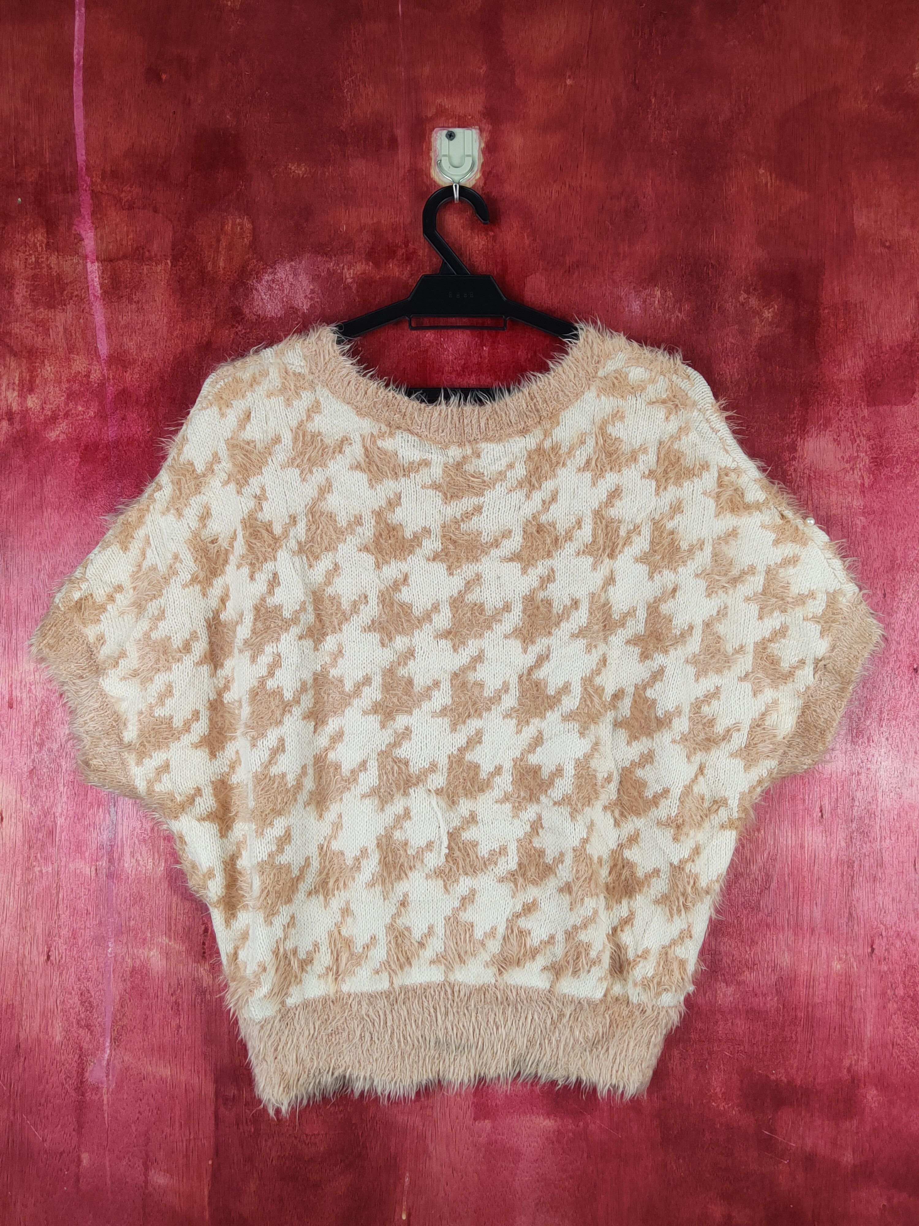 Aran Isles Knitwear Axes Femme Brown Shag Shaggy Fur Mohair Knitwear #S1939 Size M / US 6-8 / IT 42-44 - 7 Thumbnail