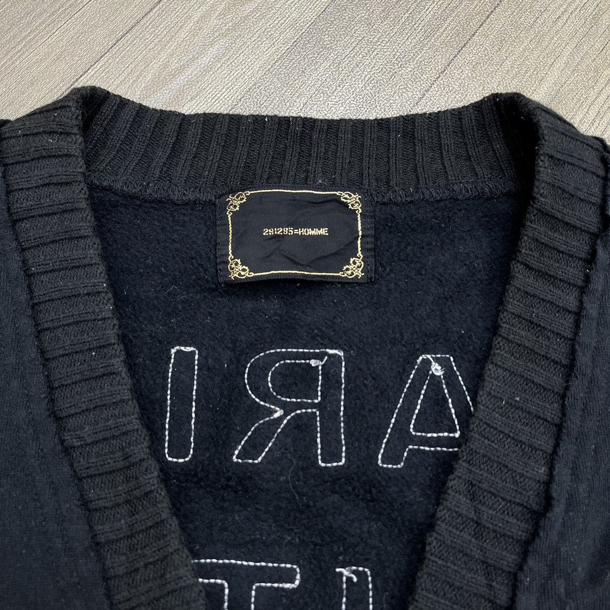 Japanese Brand Vintage 291295=Homme Wool Marina Militane Cardigan Size US M / EU 48-50 / 2 - 5 Thumbnail