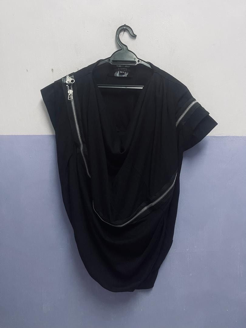 Japanese Brand Atsuro Tayama Asymmetric Zipper Cape Runway Size US M / EU 48-50 / 2 - 5 Thumbnail