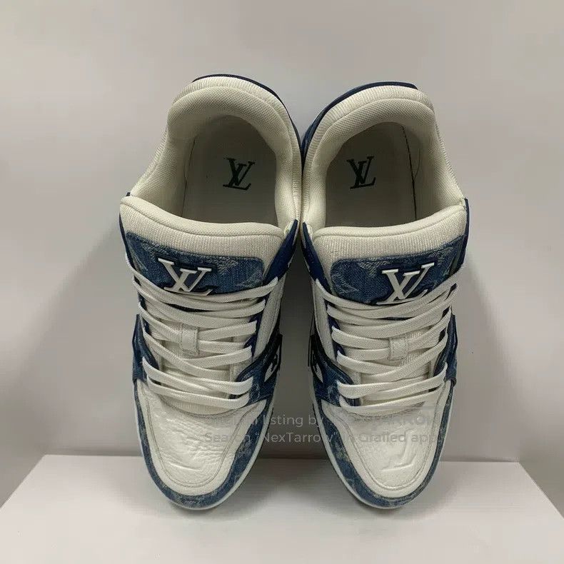 Louis Vuitton Louis Vuitton Trainer blue denim board shoes Size US 7 / EU 40 - 5 Thumbnail