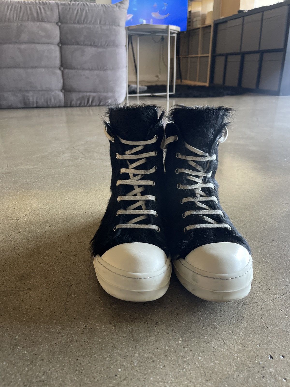 Rick Owens Rick Owens Pony Hair Ramones Grailed